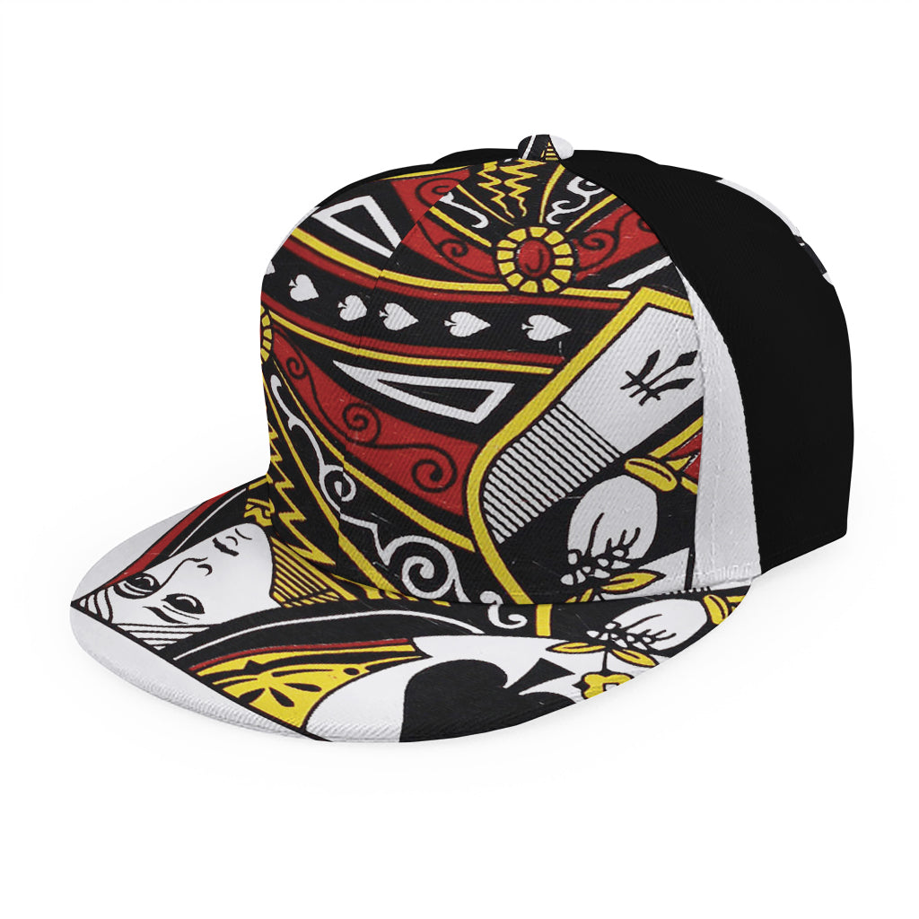 Queen Of Spades Playing Card Print Snapback Cap