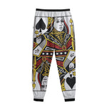 Queen Of Spades Playing Card Print Sweatpants