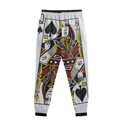 Queen Of Spades Playing Card Print Sweatpants
