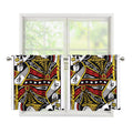 Queen Of Spades Playing Card Print Tier Curtains