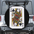 Queen Of Spades Playing Card Print Tire Cover With Camera Hole