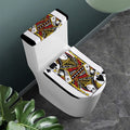 Queen Of Spades Playing Card Print Toilet Lid And Tank Cover Set