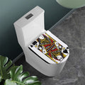 Queen Of Spades Playing Card Print Toilet Lid Cover