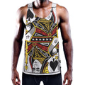 Queen Of Spades Playing Card Print Men's Workout Tank Top