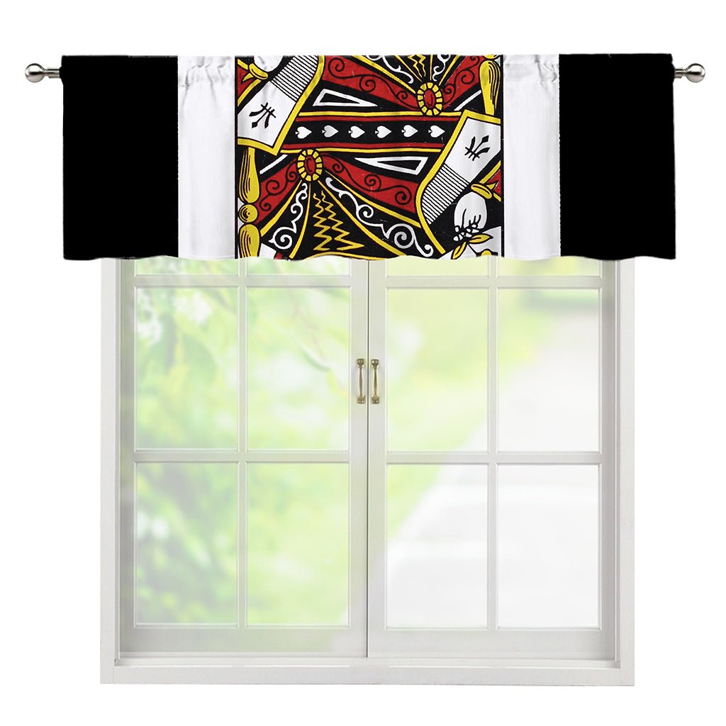 Queen Of Spades Playing Card Print Window Valance