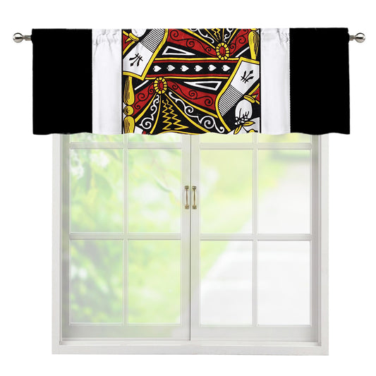 Queen Of Spades Playing Card Print Window Valance