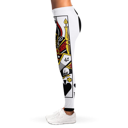 Queen Of Spades Playing Card Print Women's Leggings
