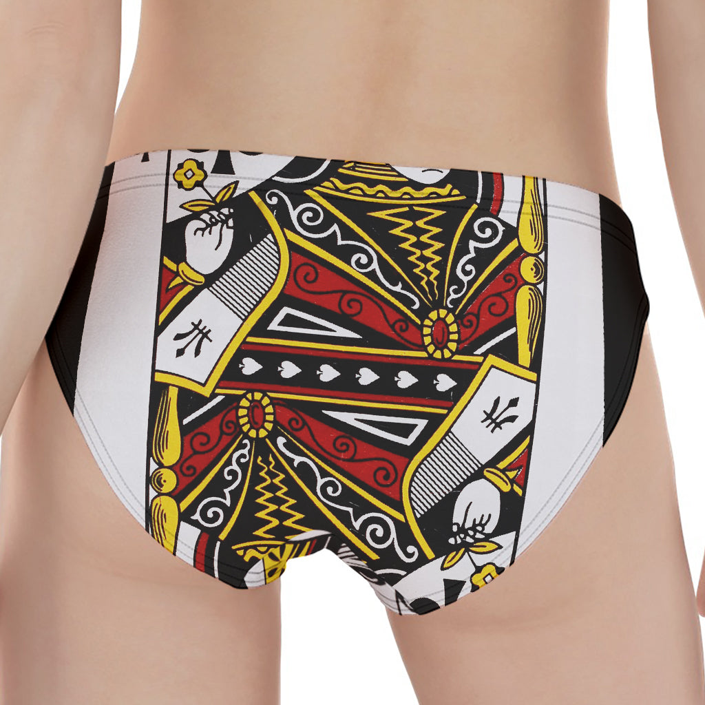 Queen Of Spades Playing Card Print Women's Panties