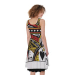 Queen Of Spades Playing Card Print Women's Sleeveless Dress