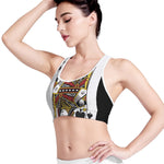 Queen Of Spades Playing Card Print Women's Sports Bra
