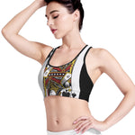 Queen Of Spades Playing Card Print Women's Sports Bra