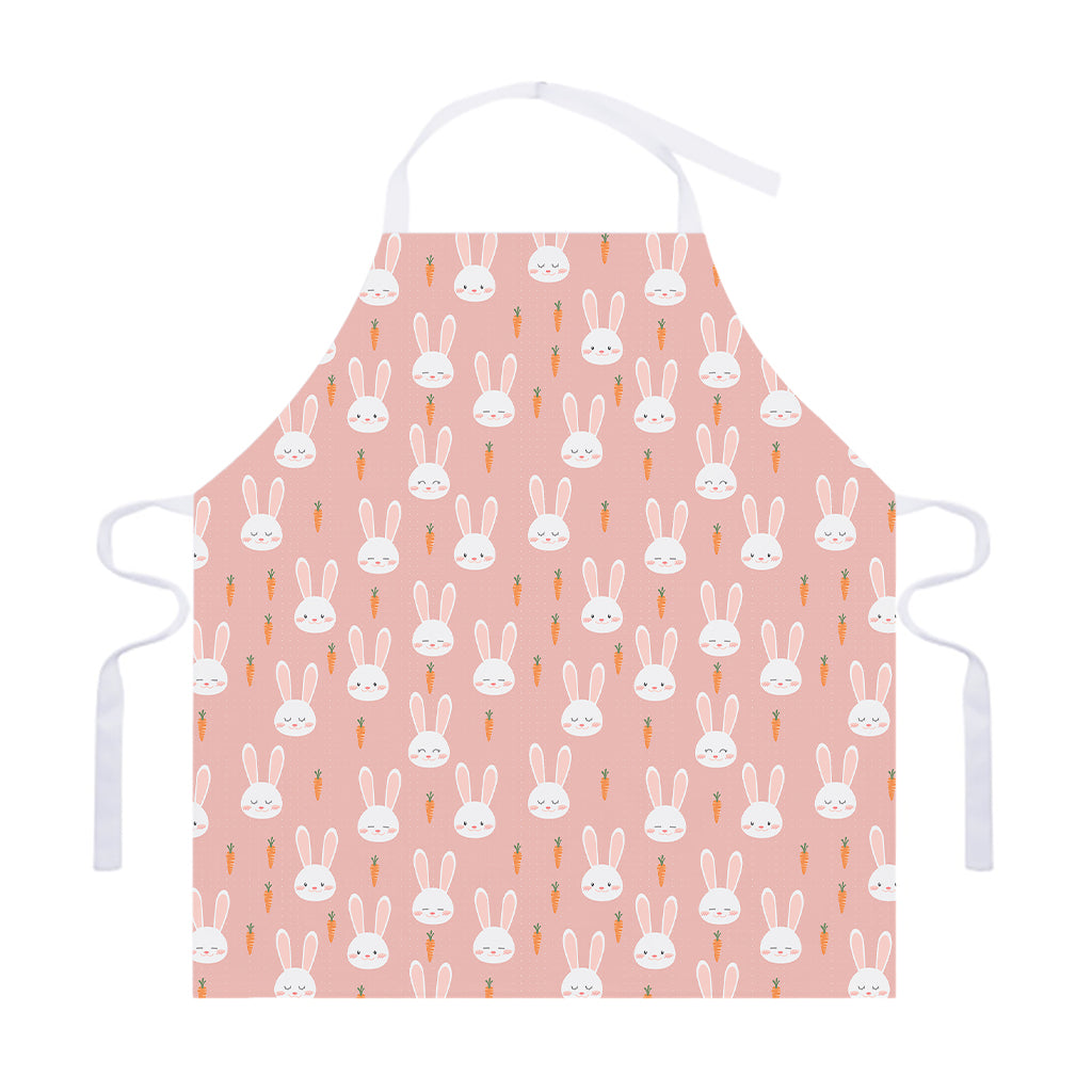 Rabbit And Carrot Pattern Print Adjustable Apron