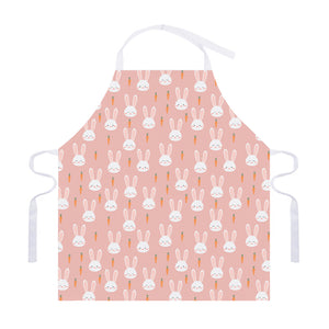 Rabbit And Carrot Pattern Print Adjustable Apron