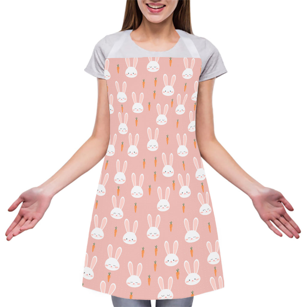 Rabbit And Carrot Pattern Print Adjustable Apron