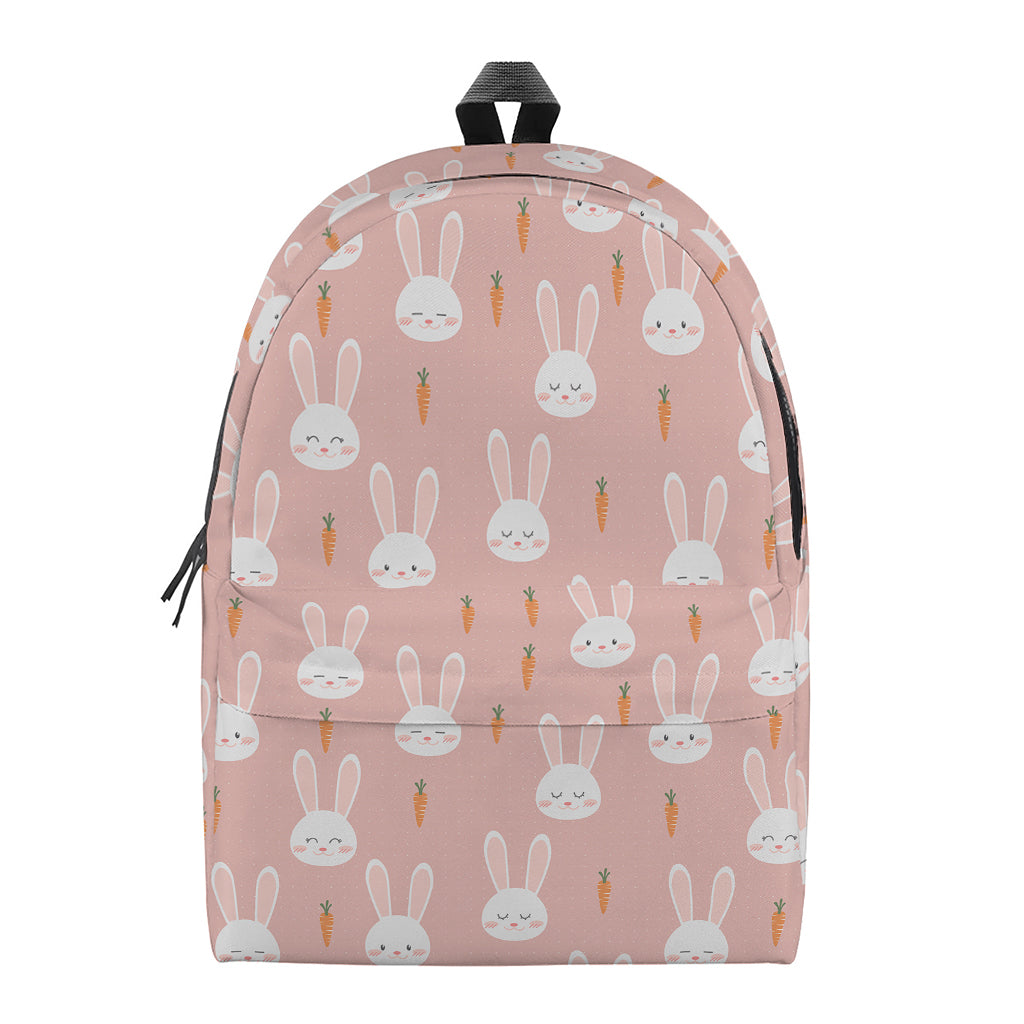 Rabbit And Carrot Pattern Print Backpack