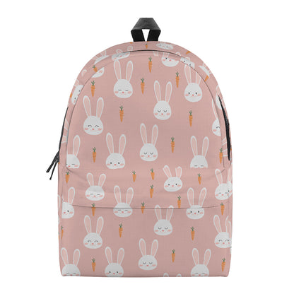 Rabbit And Carrot Pattern Print Backpack