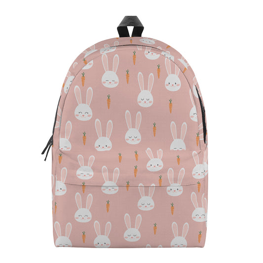 Rabbit And Carrot Pattern Print Backpack