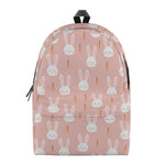 Rabbit And Carrot Pattern Print Backpack