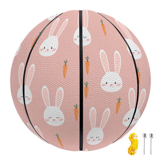 Rabbit And Carrot Pattern Print Basketball