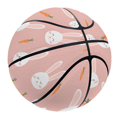Rabbit And Carrot Pattern Print Basketball