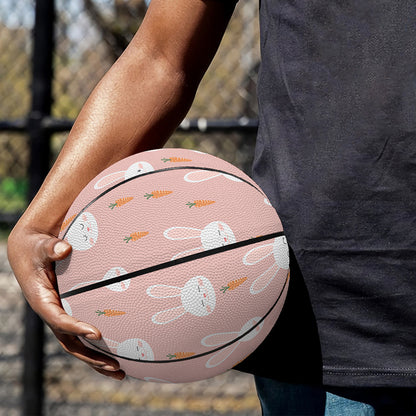 Rabbit And Carrot Pattern Print Basketball