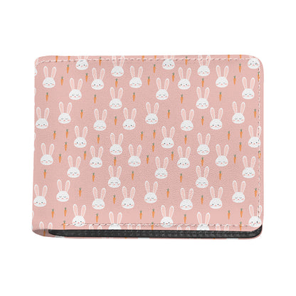 Rabbit And Carrot Pattern Print Bifold Wallet