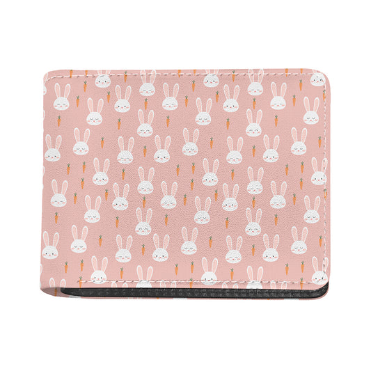 Rabbit And Carrot Pattern Print Bifold Wallet