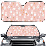 Rabbit And Carrot Pattern Print Car Windshield Sun Shade