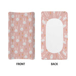 Rabbit And Carrot Pattern Print Changing Pad Cover