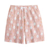 Rabbit And Carrot Pattern Print Cotton Shorts