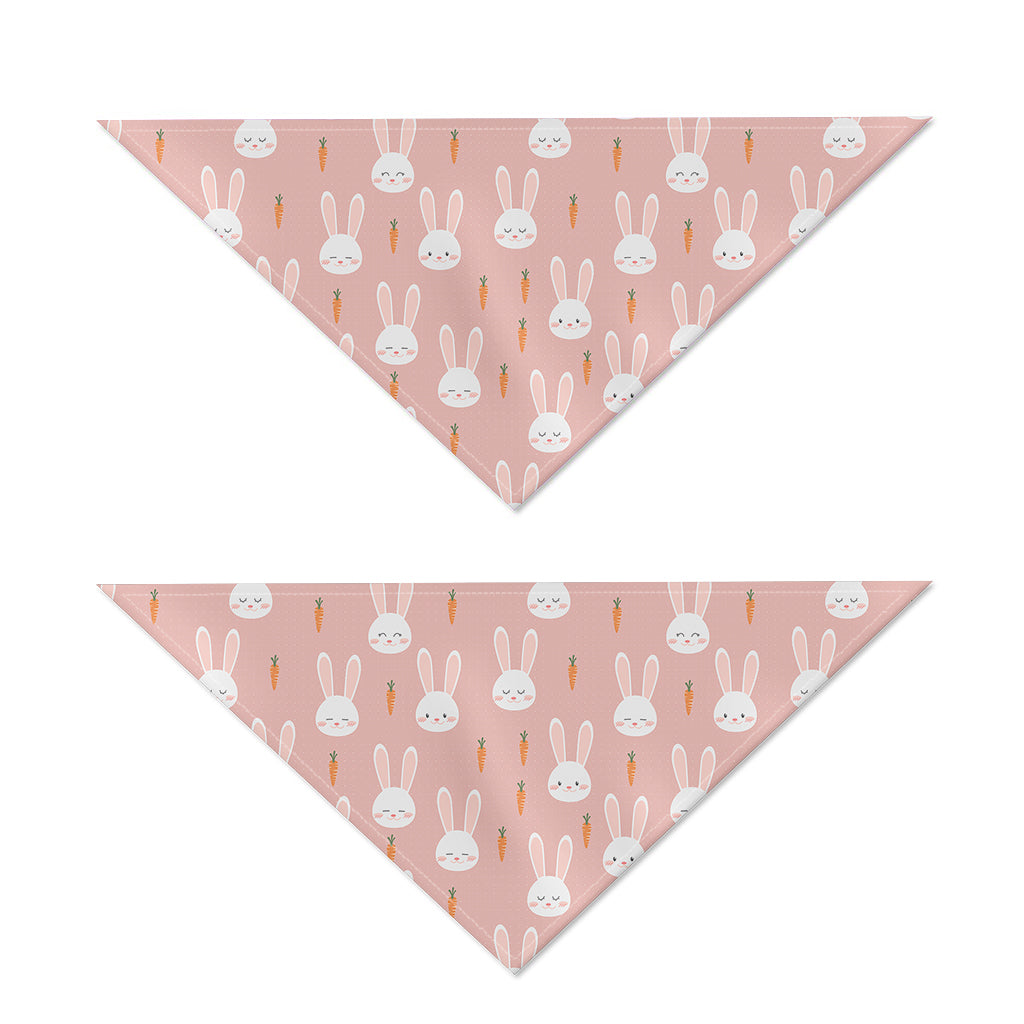 Rabbit And Carrot Pattern Print Dog Bandana