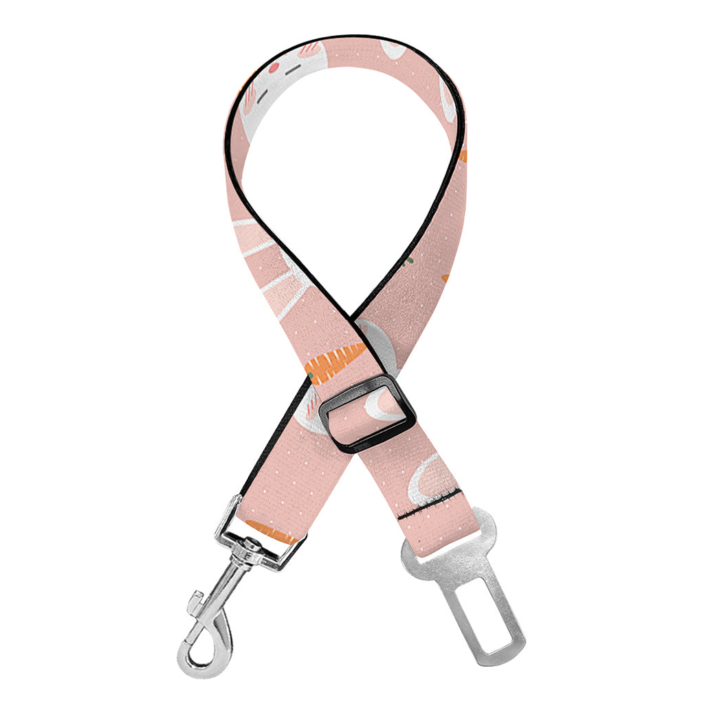 Rabbit And Carrot Pattern Print Dog Seat Belt