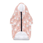 Rabbit And Carrot Pattern Print Dog Zip Up Hoodie
