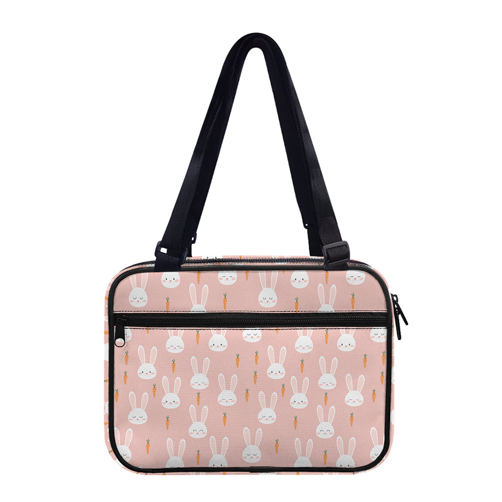 Rabbit And Carrot Pattern Print Double Strap Bible Bag