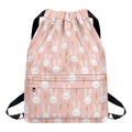 Rabbit And Carrot Pattern Print Drawstring Backpack