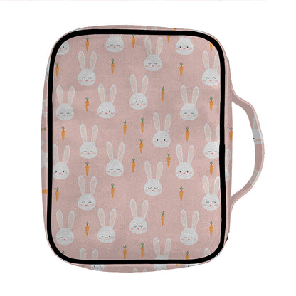 Rabbit And Carrot Pattern Print Front Pocket Bible Bag