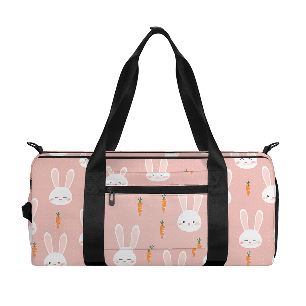 Rabbit And Carrot Pattern Print Gym Bag