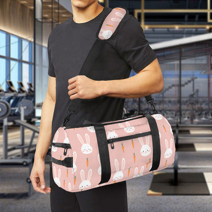 Rabbit And Carrot Pattern Print Gym Bag