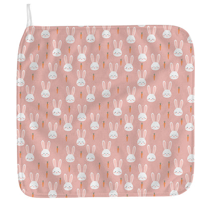 Rabbit And Carrot Pattern Print Hand Towel