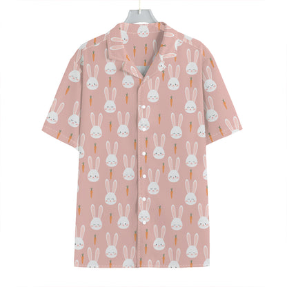 Rabbit And Carrot Pattern Print Hawaiian Shirt