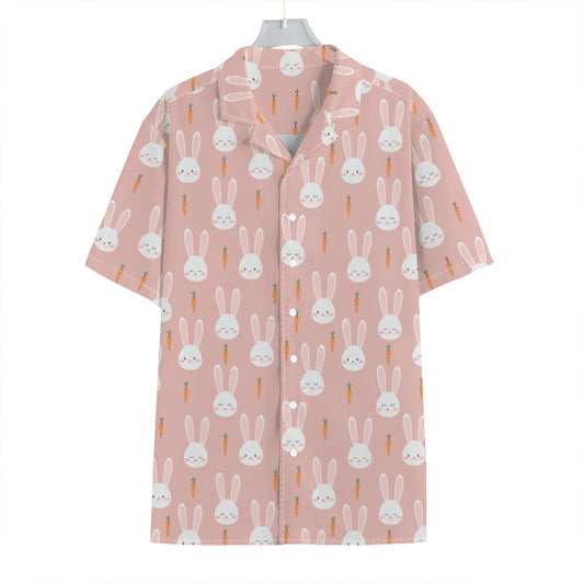 Rabbit And Carrot Pattern Print Hawaiian Shirt