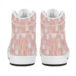 Rabbit And Carrot Pattern Print High Top Leather Sneakers