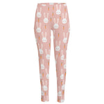 Rabbit And Carrot Pattern Print High-Waisted Pocket Leggings