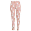 Rabbit And Carrot Pattern Print High-Waisted Pocket Leggings