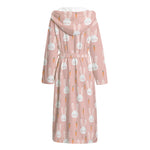 Rabbit And Carrot Pattern Print Hooded Bathrobe