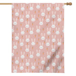 Rabbit And Carrot Pattern Print House Flag