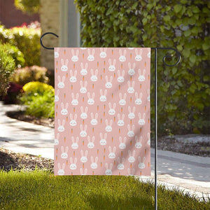 Rabbit And Carrot Pattern Print House Flag