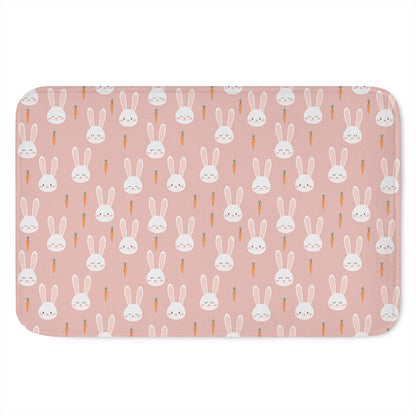 Rabbit And Carrot Pattern Print Indoor Door Mat