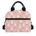 Rabbit And Carrot Pattern Print Insulated Lunch Bag
