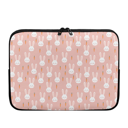 Rabbit And Carrot Pattern Print Laptop Sleeve